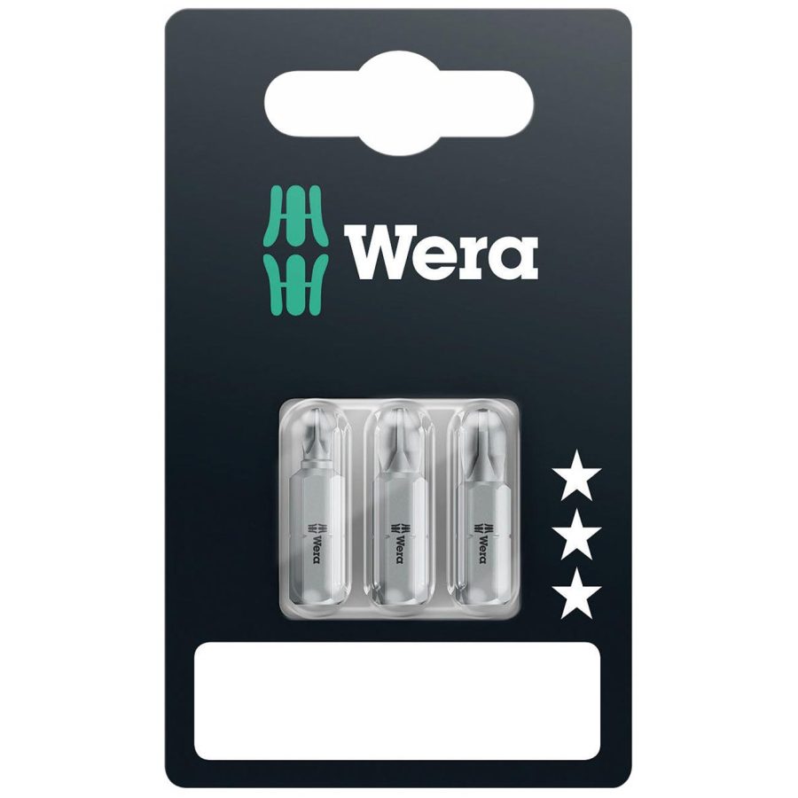 WERA 05073307001 Phillips Screwdriver Bits (3 piece set)