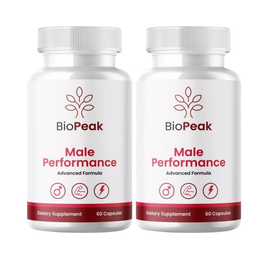 2 Pack BioPeak Male Performance, Bio Peak Male Supplement - 120 Capsules