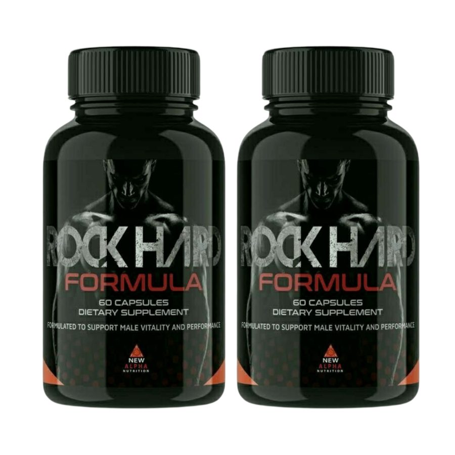 2 Pack Rock Hard Formula Pills, Rock Hard Formula Male Support - 120 Capsules