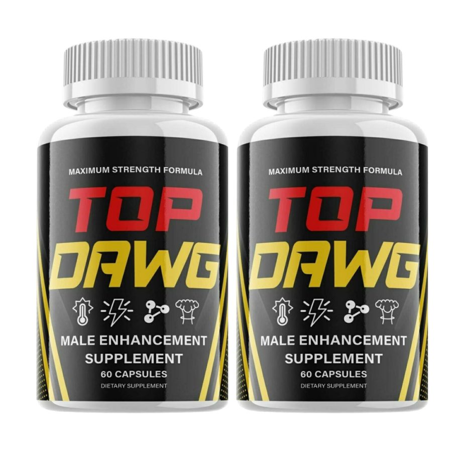 2 Pack Top Dawg Pills, Top Dawg Advanced Male Support - 120 Capsules