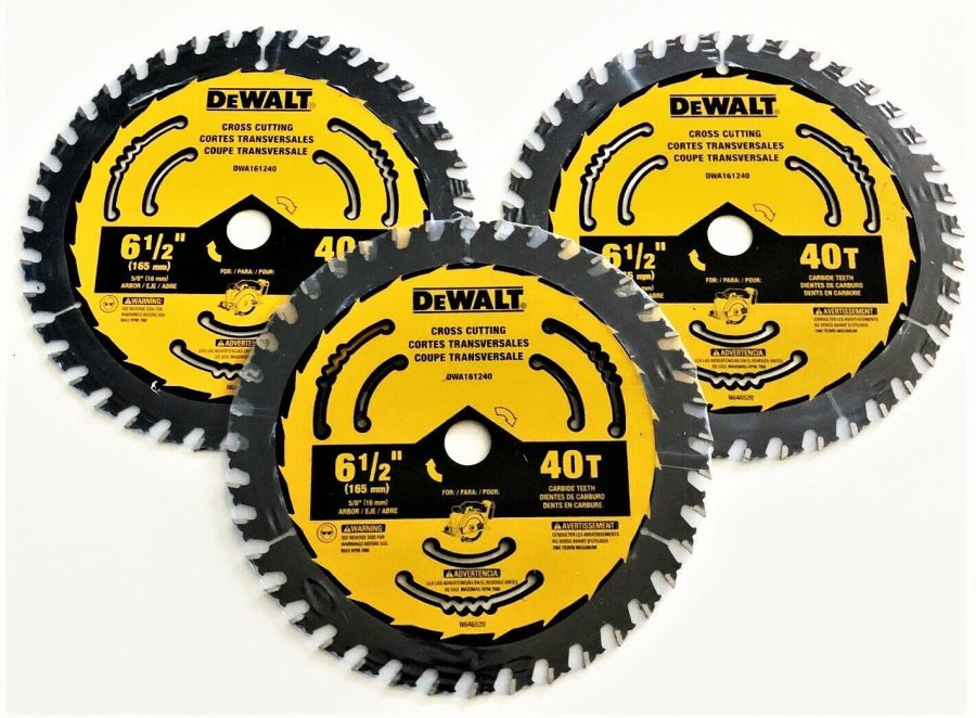 3 DEWALT 6-1/2" CARBIDE 40T CORDLESS CIRCULAR SAW BLADES FINISH 40 DWA161240