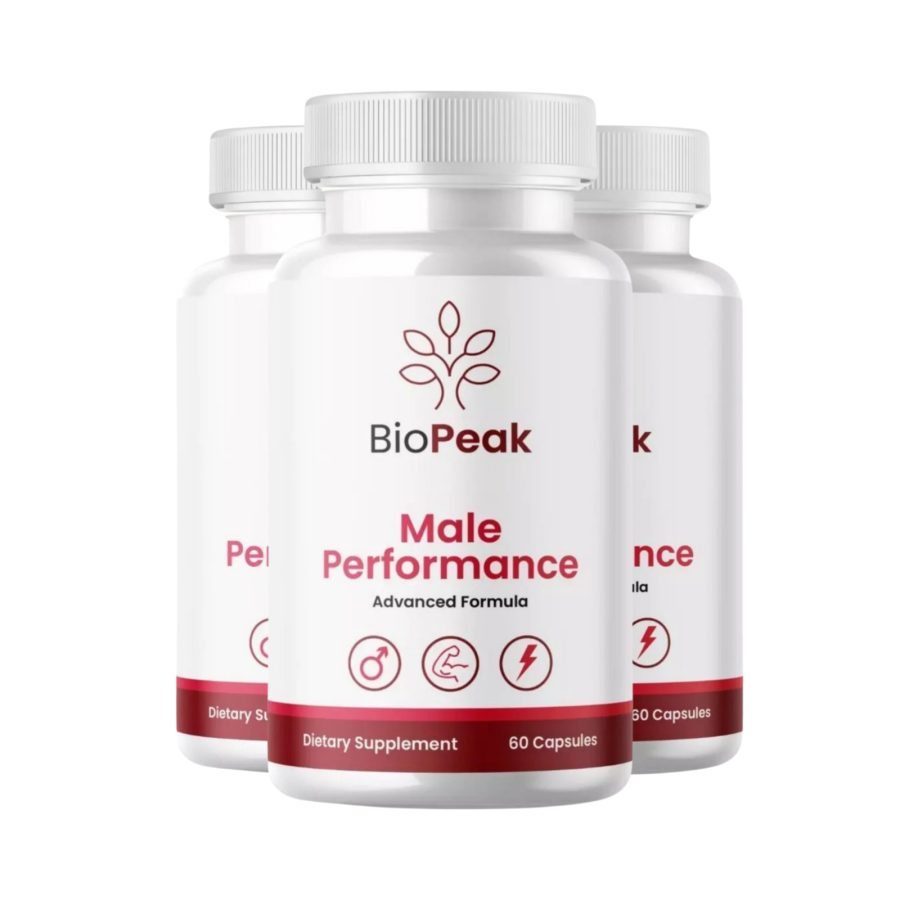 3 Pack BioPeak Male Performance, Bio Peak Male Supplement - 180 Capsules