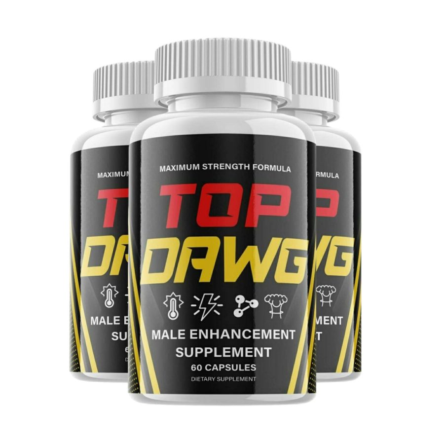 3 Pack Top Dawg Pills, Top Dawg Advanced Male Support - 180 Capsules