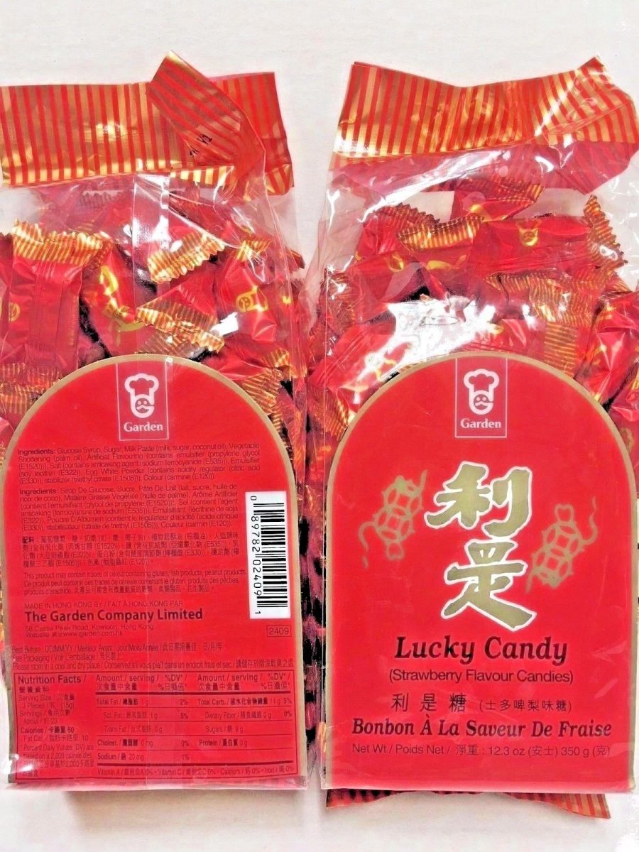 3/6/12 Bags GARDEN Lucky Candy Strawberry Flavor (利是糖)New Year, Party, Decorate