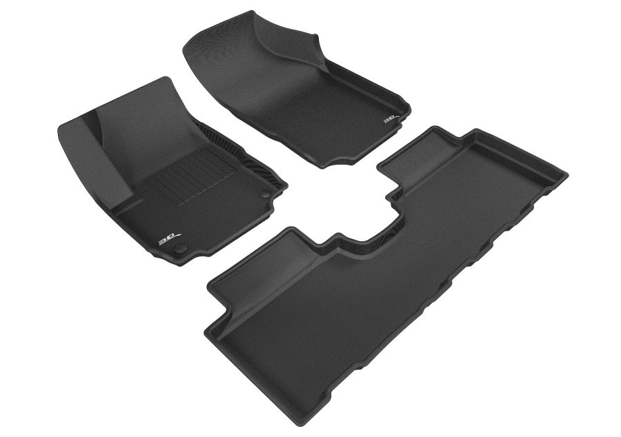 3D MATS L1CH08501509 Custom Fit Kagu Floor Mat (Black) Compatible with Chevrolet Equinox 2018-2024 - Front Row