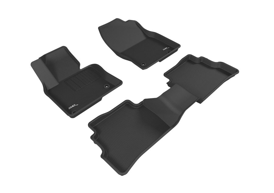 3D MATS L1MZ05801509 Custom Fit Kagu Floor Mat (Black) Compatible with Mazda CX-5 2017-2024 - Full Set