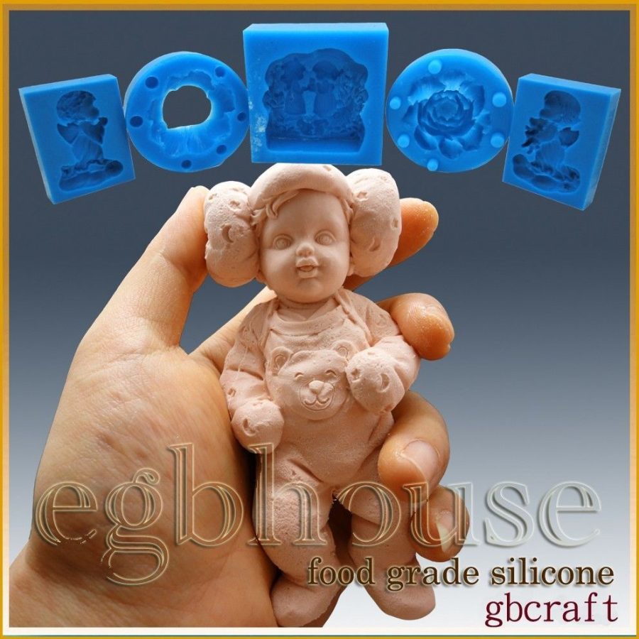 3D Silicone Sugar/fondant/chocolate Mold-Lifelike Baby Neo w/Princess Leia Hat