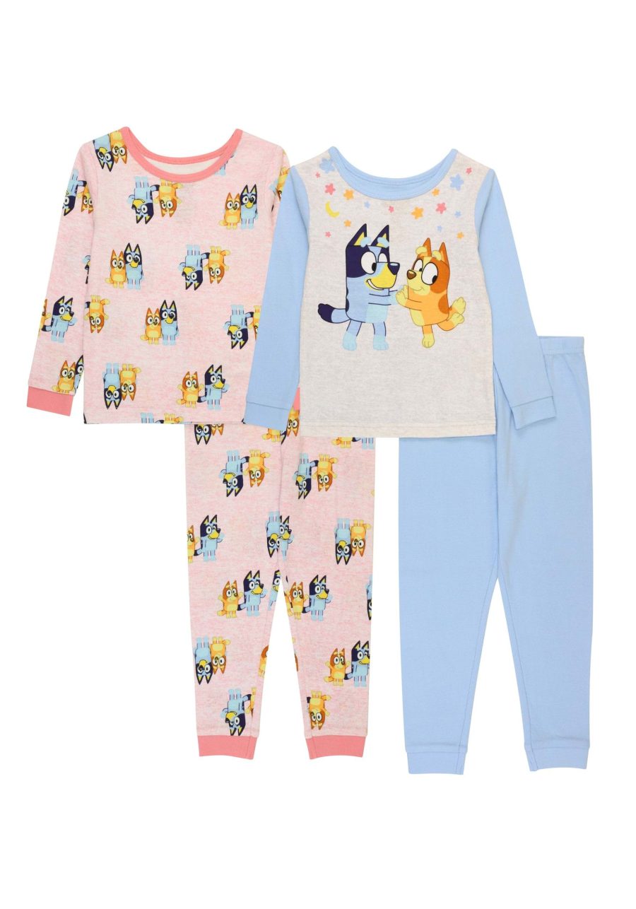 4 Piece Girl's Bluey and Bingo Toddler Sleep Set