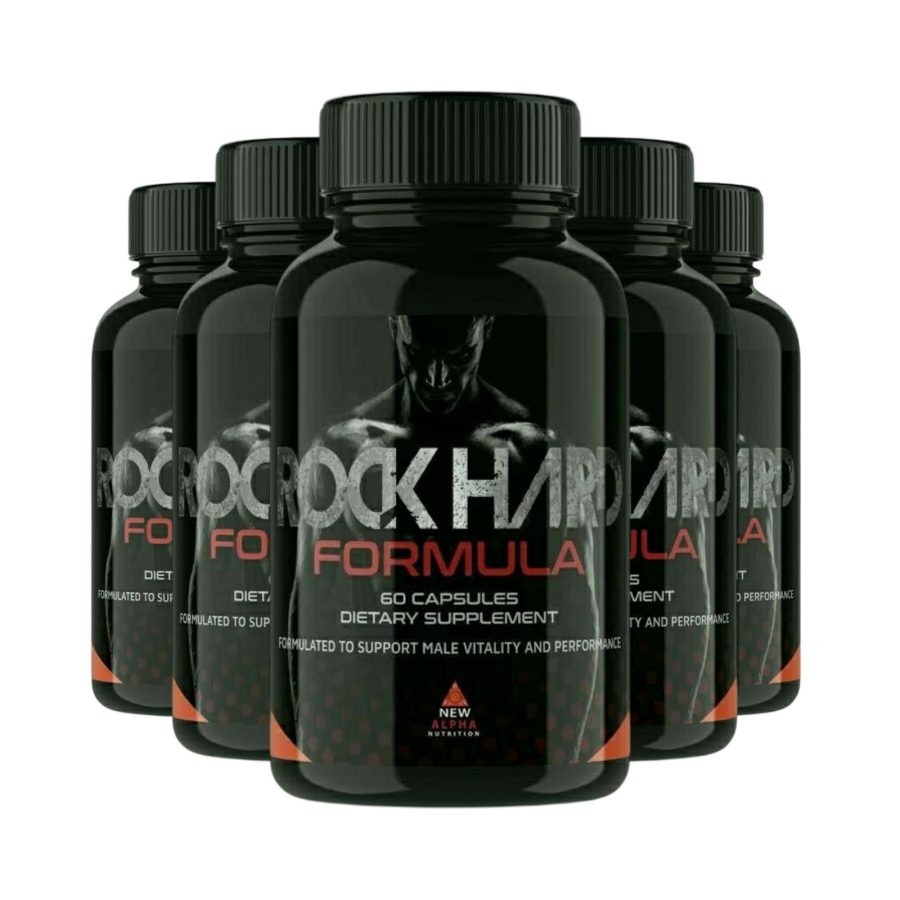 5 Pack Rock Hard Formula Pills, Rock Hard Formula Male Support - 300 Capsules