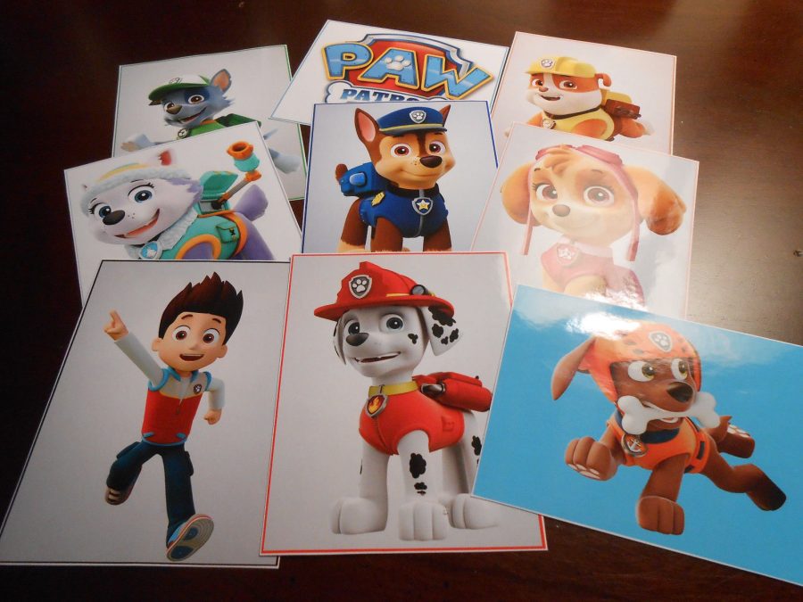 9 Paw Patrol Inspired Stickers, Party Supplies,Labels, Favors, Decorations