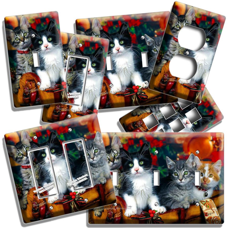 ADORABLE LITTLE KITTENS KITTY CATS LIGHT SWITCH WALL PLATE OUTLET ROOM ART DECOR