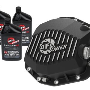 AFE 46-71291B POWER Street Series Differential Cover, Rear, Black Finish, with Gear Oil, for 2021 Ford Bronco (Dana M220)