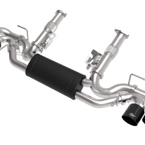 AFE 49-34127-B MACH Force-Xp Cat-Back Exhaust System for 2020 Chevrolet Corvette, 2-1/2 INCH, 304 Stainless Steel, Black Tips