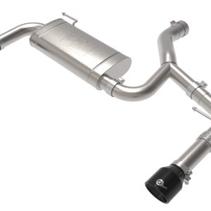 AFE 49-36349-B MACH Force-Xp 3 to 2-1/2 IN Stainless Steel Axle-Back Exhaust w/Black Tip, fits BMW X1 (F48) 15-21 L4-2.0L (t)