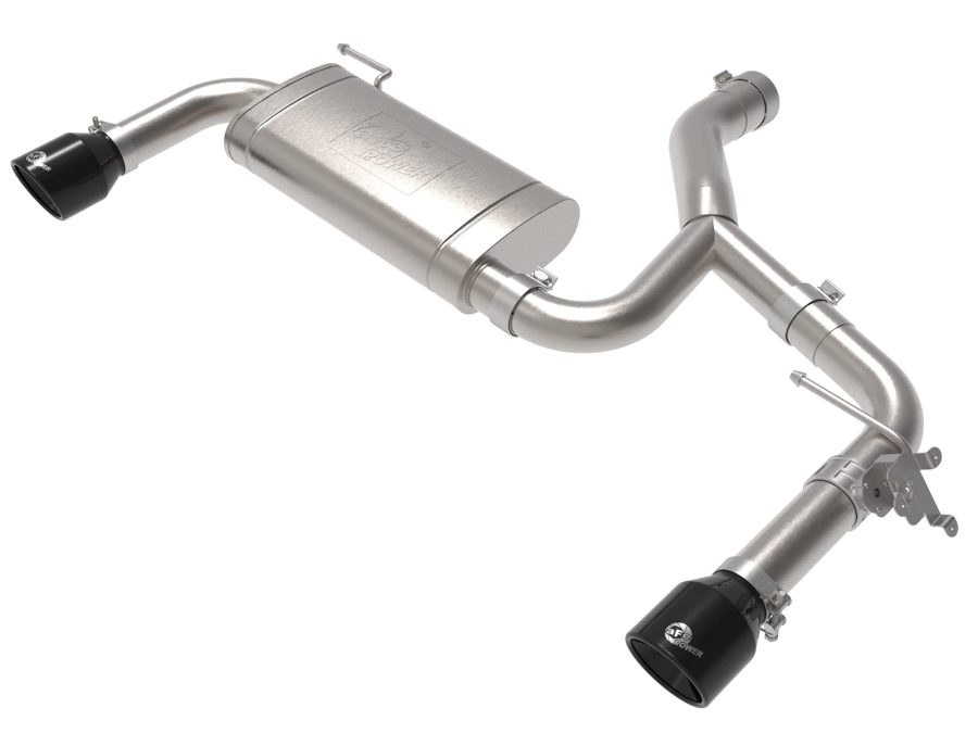 AFE 49-36349-B MACH Force-Xp 3 to 2-1/2 IN Stainless Steel Axle-Back Exhaust w/Black Tip, fits BMW X1 (F48) 15-21 L4-2.0L (t)