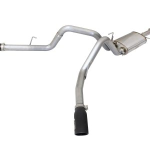 AFE 49-43074-B MACH Force-Xp 3 INCH Stainless Steel Dual Side-Exit Cat-Back Exhaust System with Black Tips