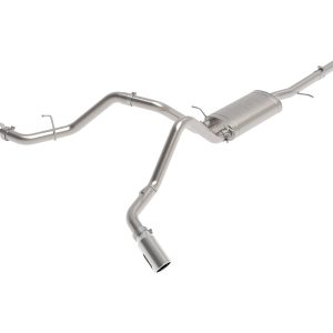 AFE 49-44134-P POWER MACH Force-Xp 3 INCH Cat-Back Exhaust System, Dual Polished Tips, Stainless Steel, fits GM Silverado/Sierra