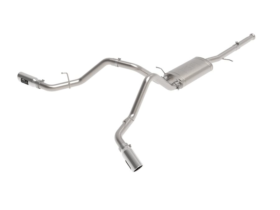 AFE 49-44134-P POWER MACH Force-Xp 3 INCH Cat-Back Exhaust System, Dual Polished Tips, Stainless Steel, fits GM Silverado/Sierra