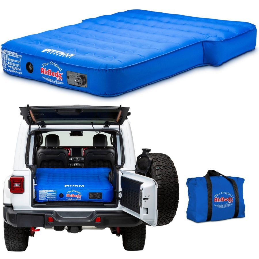 AIRBEDZ PPI-BLU_XUV Pittman - Jeep Mattress/SUV Air Mattress with Built in Pump - Premium 4Runner Mattress, Jeep Wrangler Air Mattress & Larger SUV Mattress with Low Odor Fabric Shell Design - 66 INCHx52 INCHx10 INCH