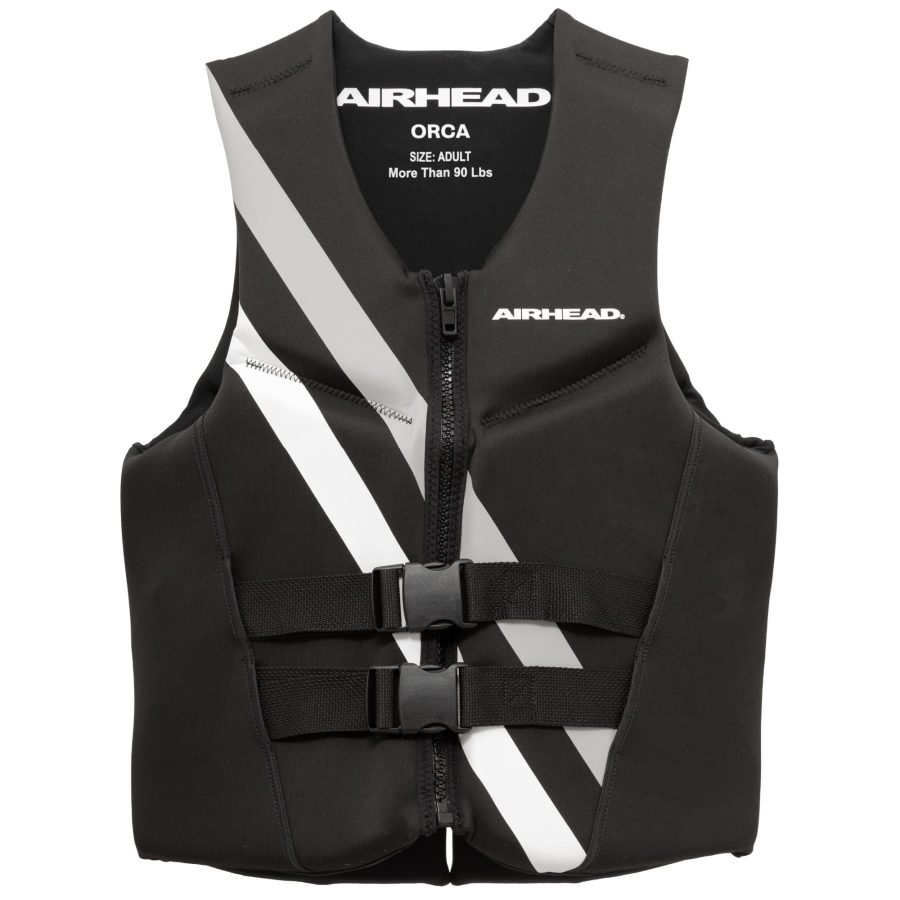 AIRHEAD 30075-11-B-BK Orca Neoprene Kwik-Dry Neolite Life Jacket, USCG Approved Adult, Youth and Child Sizes