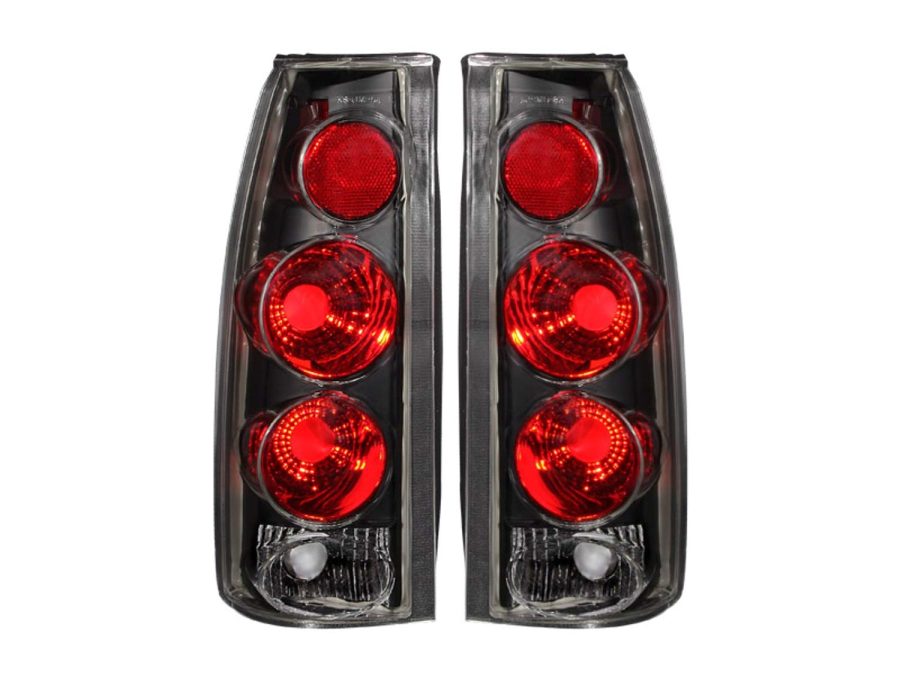 ANZO 211019 Chevrolet 3D Style Black Tail Light Assembly (Pair)