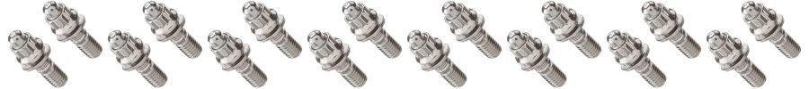 ARP 400-1403 Header Studs With 12-Point Nuts, Polished Stainless Steel, Set Of 16, For Select Chevrolet Big Block Engines