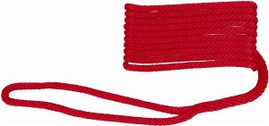 ATTWOOD 117497 11749-7 Solid Braided Multifilament Polypropylene (MFP) Dock Line, 3/8-Inch, 15 Feet Long, Bare Ends, Red