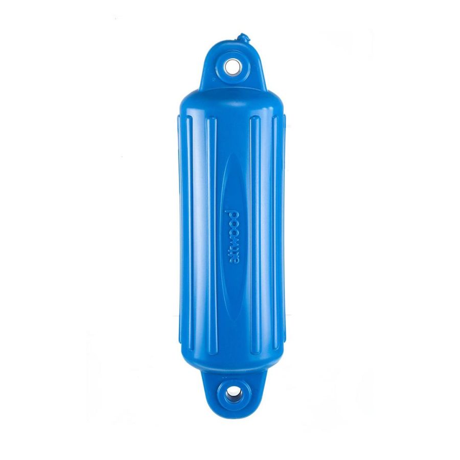 ATTWOOD 9354BD1 Softside Oval Boat Fender with Thick-Wall Reinforced Eye Ends, Blue Finish