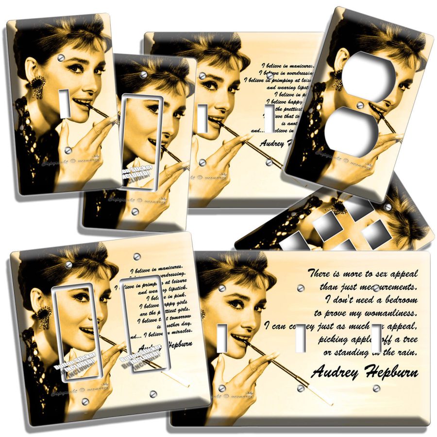 AUDREY HEPBURN BREAKFAST AT TIFFANY'S LIGHT SWITCH OUTLE WALL PLATE ROOM DECOR