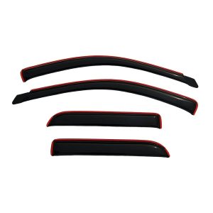 AVS 194623 In-Channel Ventvisor / Rain Guards | Fits 2002 - 2008 Dodge RAM 1500, 2003 - 2009 Dodge RAM 2500/3500 Quad Cab- Smoke, 4 pcs.