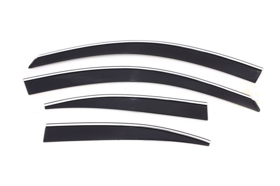 AVS 794008 Low Profile Ventvisor / Rain Guard | Fits 2006 - 2013 Lexus IS250/IS350, Smoke w/Chrome Trim, 4 pcs.