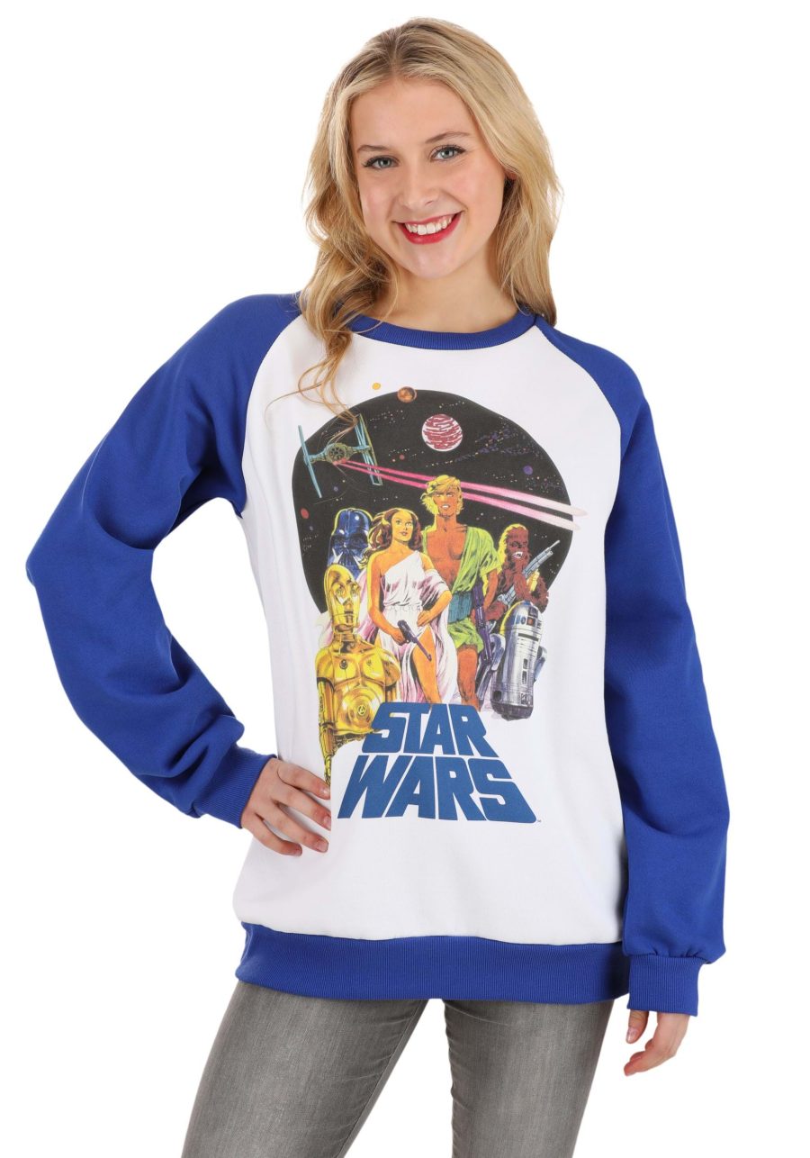 Adult Cakeworthy Star Wars Retro Raglan Sweater