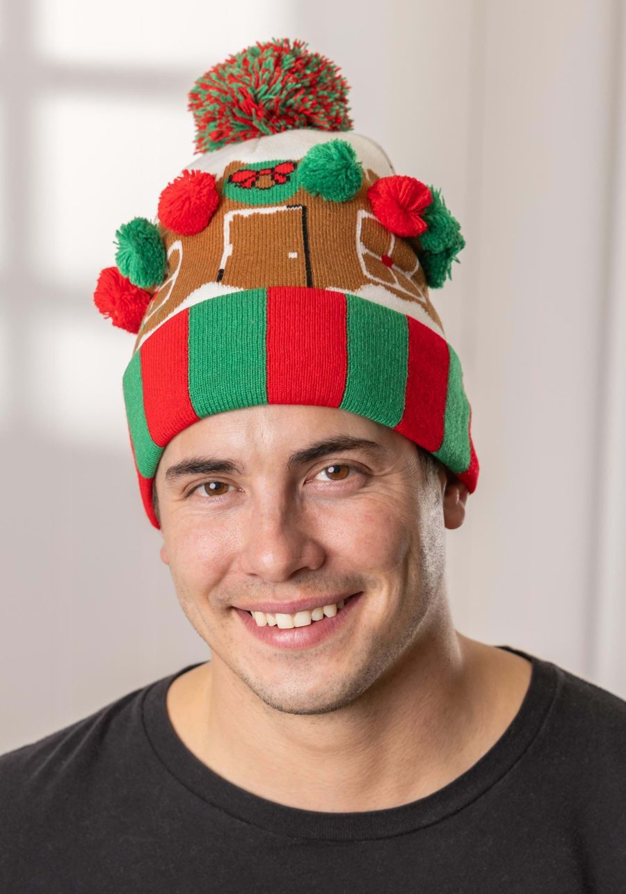 Adult Gingerbread House Knit Hat