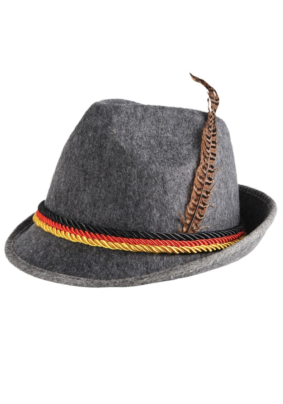 Adult Grey German Alpine Hat