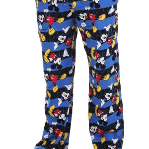 Adult Mickey Poses Stripe Sleep Pants