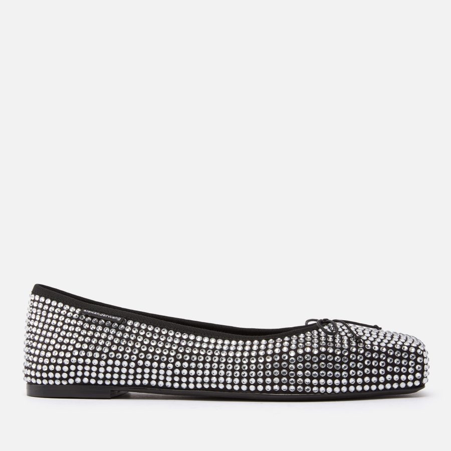 Alexander Wang Women's Billie Embellished Satin Flats - UK 5