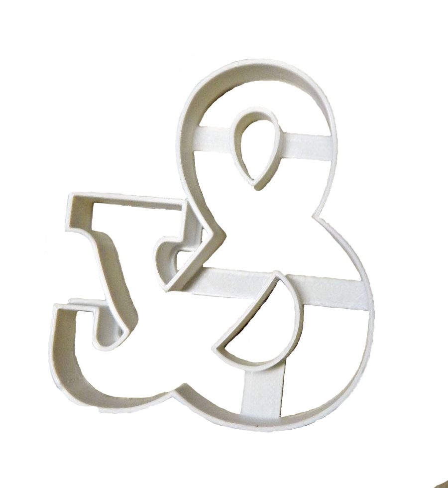 And Ampersand Symbol & Wedding Engagement Cookie Cutter Made in USA PR2266