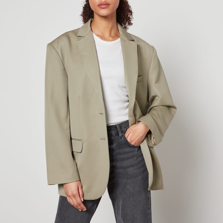 Anine Bing Quinn Oversized Wool Blazer - M