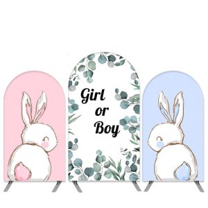 Aperturee Easter Theme Rabbit Arch Backdrop Kit For Baby Shower | Diy Round Arch Backdrop | Wedding Arch Backdrop | Custom Arched Wall Covers