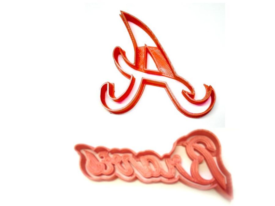 Atlanta Braves Theme Baseball Team Set Of 2 Cookie Cutters USA PR1291