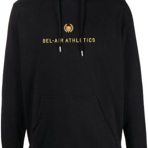 BEL-AIR ATHLETICS Logo Embroidered Hoodie Black