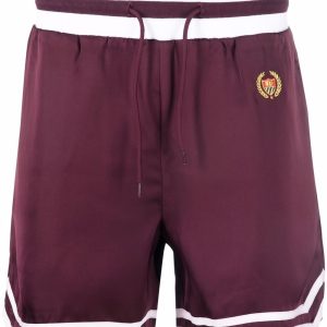 BEL-AIR ATHLETICS embroidered logo crest shorts