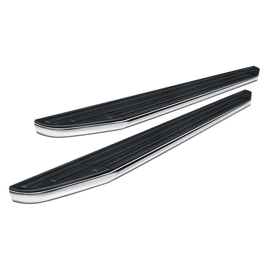 BLACK HORSE PR-G385 Black Aluminum Premium Running Boards Compatible with 01-18 Silverado Sierra 1500/2001-2019 Silverado Sierra 2500 3500 - Crew Cab