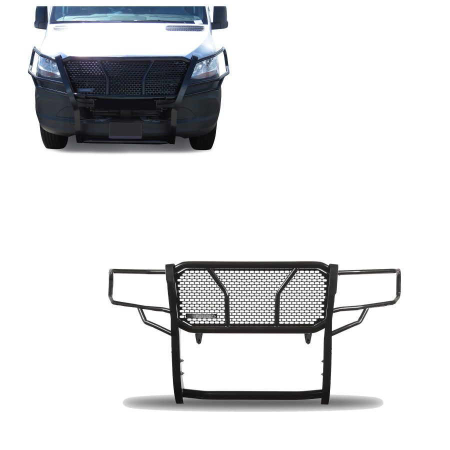 BLACK HORSE RU-DOSP19-B RUGGED Heavy Duty Grille Brush Bumper Guard Modular Black Compatible with 2019-2024 Dodge Sprinter/Mercedes Benz 1500/2500/3500