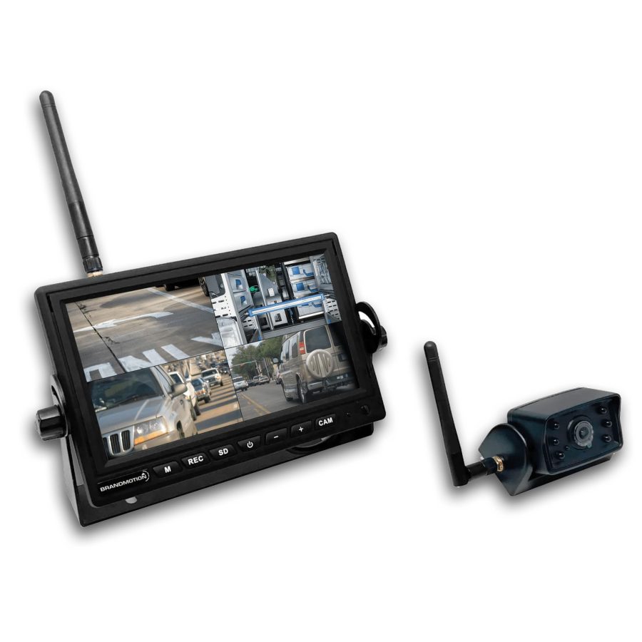 BRAND MOTION AHDS-7810V2 Wireless Observation IR Camera System with 7 HD Monitor | ADHS-7810v2 Edge to Edge Image Mirror with Universal Compatibility