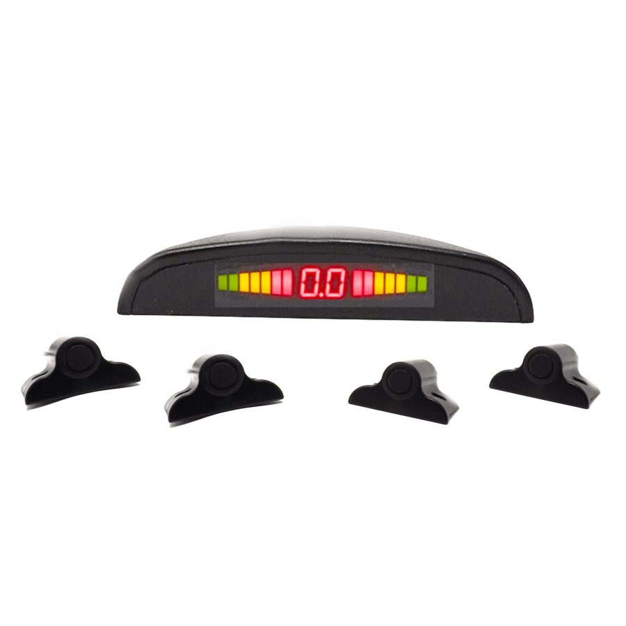 BRAND MOTION FLTW-3050 Commercial Backup 4 Sensor System | LED Distance Detection with Color Coded Readout, Length Display and Audible Alert