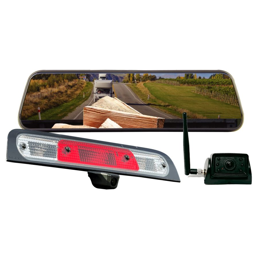 BRAND MOTION TRNS-2170 Wireless Transparent Trailer System w/Dual Rear Cameras and Display Mirror for RAM 1500 (09-2018) and Heavy Duty (2010-Current) Edge to Edge Image Mirror Easy Install