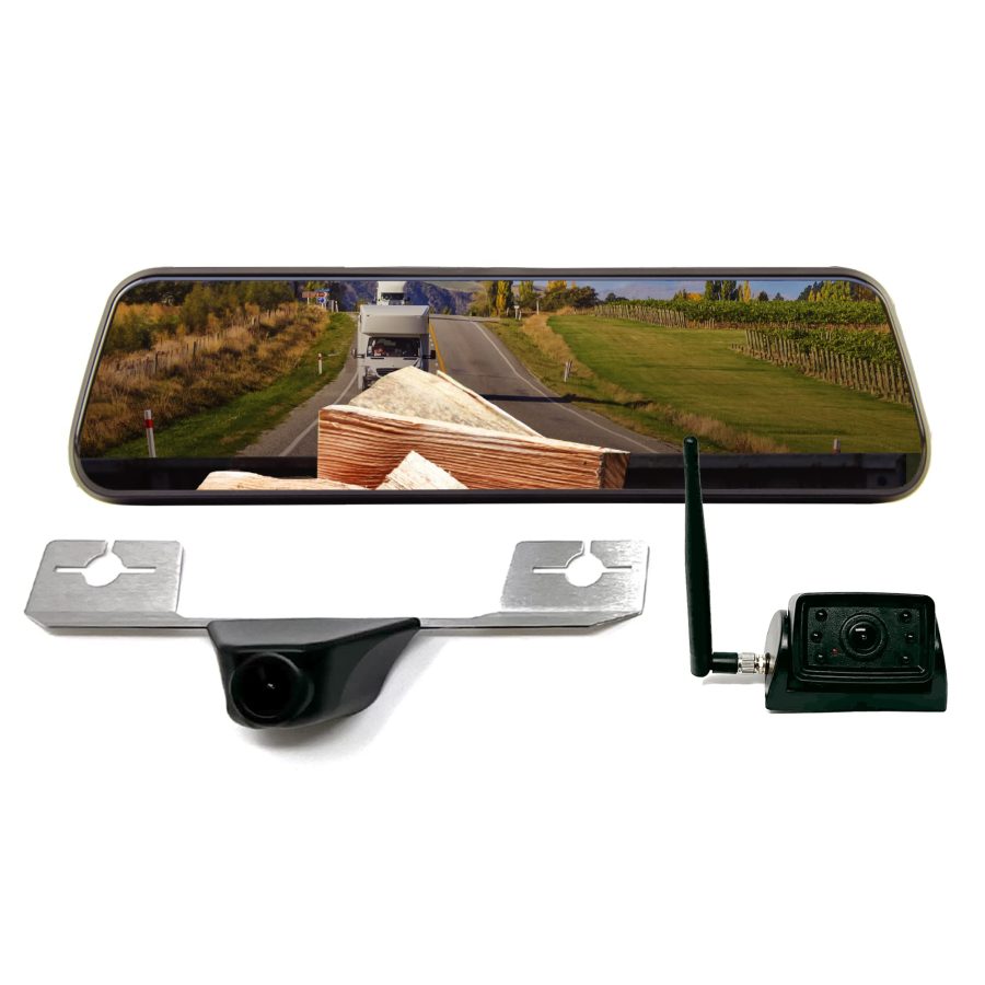 BRAND MOTION TRNS-2191 Compatible with Wireless Transparent Trailer System w/Dual Rear Cameras and Display Mirror for Chevrolet/GMC 1500 (2019-Current) Heavy Duty (2020-Current) Digital Mirror