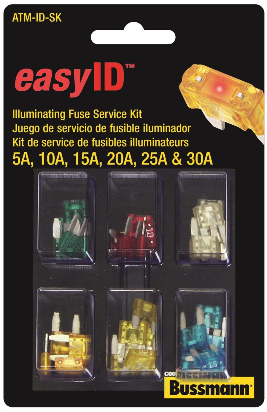 BUSSMANN ATMIDSK ATM-ID-SK easyID Fuse Assortment Kit - 36 Piece