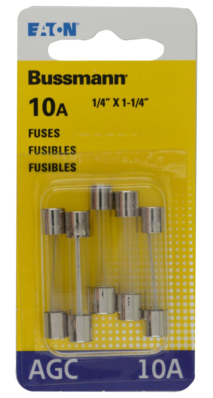 BUSSMANN BPAGC10RP 10 amps AGC Glass Tube Fuse 5 pk